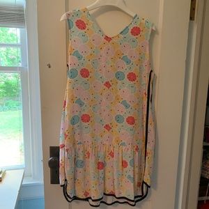 Silk Citrus Revolve Dress, Size Small
